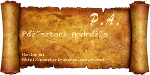 Pásztori András névjegykártya